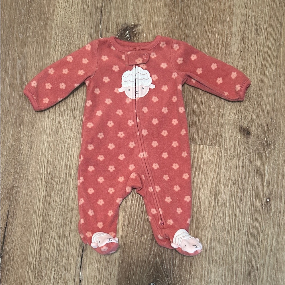 Carter’s Pink Sheep Print Baby One Piece
